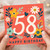 58th Birthday Card, Floral Happy Birthday Card
