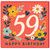 59th Birthday Card, Floral Happy Birthday Card