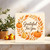 Grateful For You Autumn Wreath Greeting Card, Pumpkins Pear & Leaves, Thank You Card, 145mm x 145mm Square, Kraft, Includes Kraft Envelope