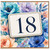 18th Birthday Card, Watercolour Floral Design