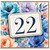 22nd Birthday Card, Floral Number 22 Card