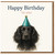 Happy Birthday Dog Card - Cute Black Spaniel in Party Hat - Animal Birthday Card for Him, Her, Friend, Dog Lovers - Happy to You Design