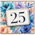 25th Birthday Card, Floral Watercolour 25 Birthday Card