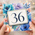 36th Birthday Card, Floral Number 36 Card