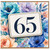 65th Birthday Card, Floral Watercolour Design