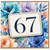 67th Birthday Card, Floral Watercolour Age 67 Card
