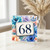 68th Birthday Card, Floral Watercolour Number 68 Card