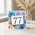 77th Birthday Card, Floral Watercolour Design