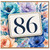 86th Birthday Card, Floral Watercolour Design
