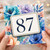 87th Birthday Card, Floral Watercolour Age 87 Card