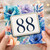 88th Birthday Card, Floral Watercolour 88 Card