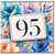 95th Birthday Card, Floral Number 95 Card