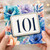 101st Birthday Card, Floral Watercolour Number 101 Birthday Card