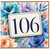 106th Birthday Card, Floral Watercolour Number Card