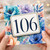 106th Birthday Card, Floral Watercolour Number Card