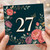 27th Birthday Card, Floral Wreath 27 Card
