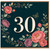 30th Birthday Card, Floral Flower Card for Her
