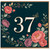 37th Birthday Card, Floral Number 37 Card