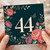 44th Birthday Card, Floral Number 44 Card