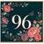 96th Birthday Card, Floral Butterfly Design