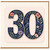30th Birthday Card, Floral Number 30 Birthday Card