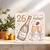 26th Birthday Card - Cheers Champagne Bottle and Glasses Design - 145mm x 145mm Square - '26 Today!' Celebration Card, Includes Kraft Envelope
