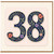 38th Birthday Card, Floral Number 38 Birthday Card