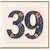 39th Birthday Card, Floral Number 39 Birthday Card