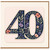 40th Birthday Card, Floral Botanical Number 40 Card