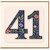 41st Birthday Card, Floral Number 41 Card
