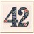 42nd Birthday Card, Floral Botanical Number 42 Card