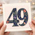 49th Birthday Card, Floral Number 49 Card