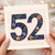 52nd Birthday Card, Floral Number 52 Birthday Card