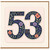 53rd Birthday Card, Floral Number 53 Card