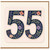 55th Birthday Card, Floral Number 55 Card