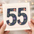 55th Birthday Card, Floral Number 55 Card