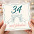 34th Birthday Card, 34 and Fabulous Champagne Toast Design