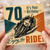 70th Birthday Card, Enjoy the Ride Vintage Motorcycle Birthday Card