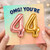 44th Birthday Card, OMG! You’re 4 Balloons Design