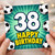 38th Birthday Card, Soccer Football Happy Birthday Card