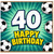 40th Birthday Card, Football Soccer Balls Happy Birthday Card