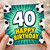 40th Birthday Card, Football Soccer Balls Happy Birthday Card