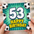 53rd Birthday Card, Soccer Ball Happy Birthday Card