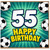 55th Birthday Card, Football Theme Happy Birthday Card