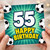 55th Birthday Card, Football Theme Happy Birthday Card