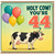 44th Birthday Card, Holy Cow You're 44 Funny Cow Balloon Card