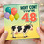 48th Birthday Card, Funny Holy Cow You're 48 Card