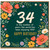 34th Birthday Card, Floral Happy Birthday Card
