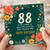 88th Birthday Card, Floral Happy Birthday Card