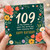 109th Birthday Card, Floral Happy Birthday Card for Age 109